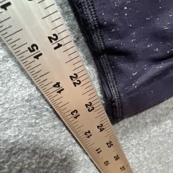 Lululemon Free To Flow 7/8 Seamless Knit Leggings Midnight Navy Women Size 8/10 - Picture 8 of 11